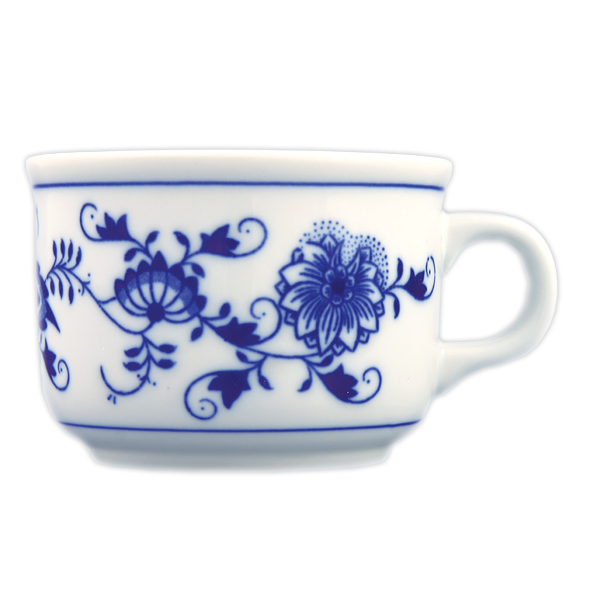 Mug BEN made of high-quality onion porcelain, featuring intricate designs and a classic shape, perfect for coffee or tea.