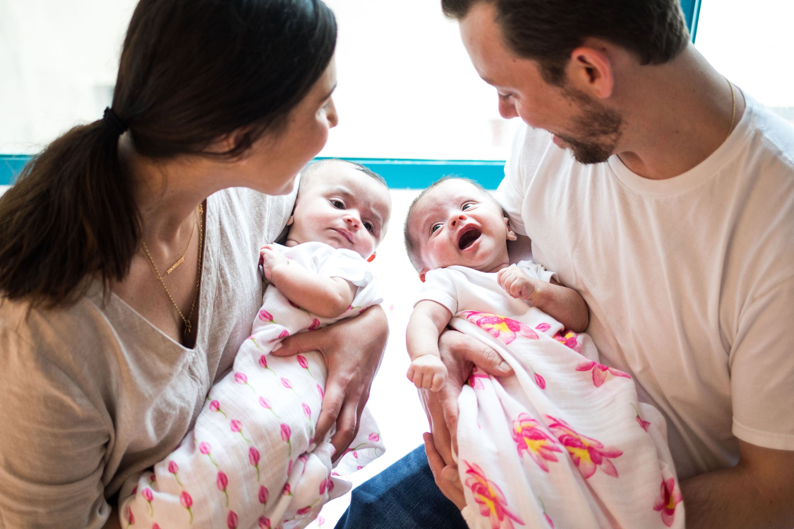 Organic Swaddle - Flower Bud made from soft GOTS certified cotton, featuring a delicate floral design, perfect for wrapping babies comfortably.