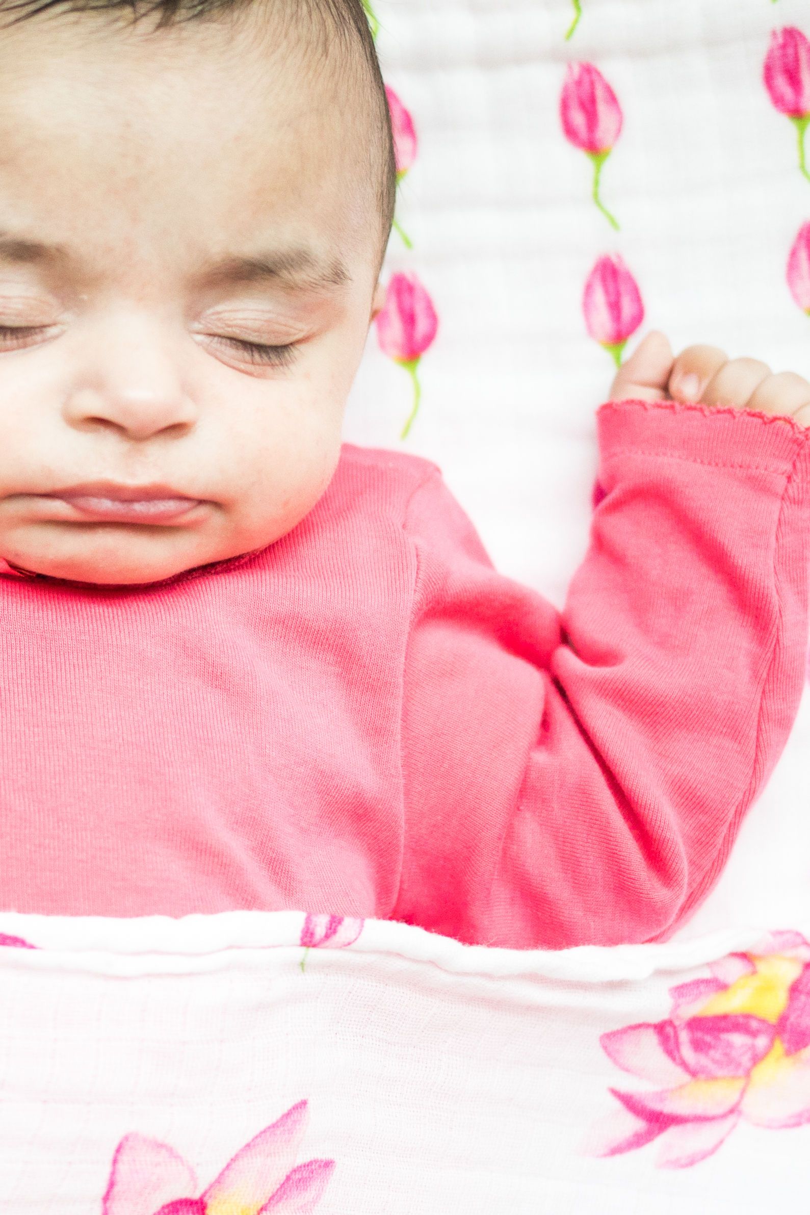 Organic Swaddle - Magical Lotus made from soft GOTS certified cotton, featuring a beautiful lotus design, perfect for snuggling babies.