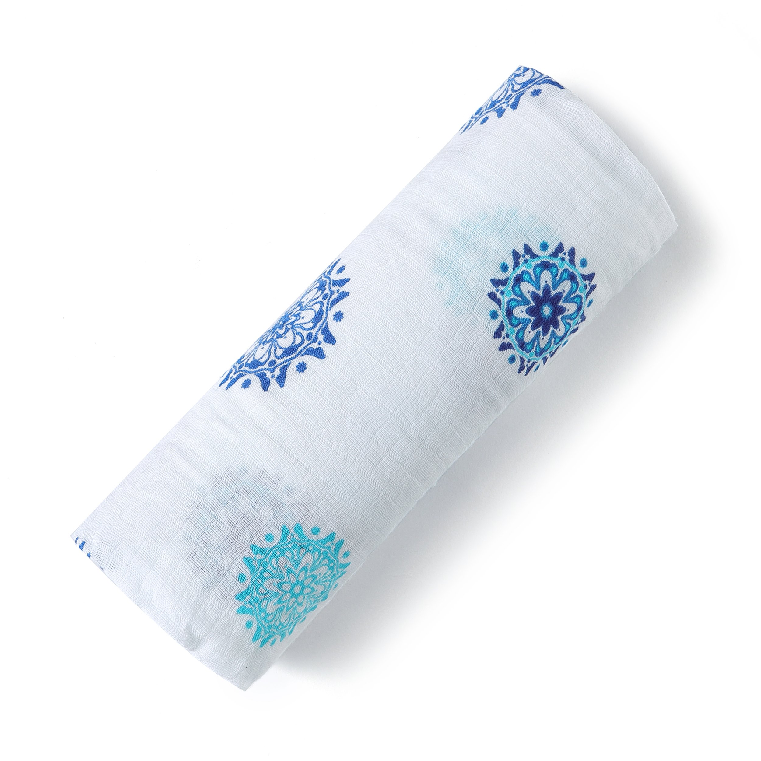 Organic Swaddle - Mandala made from soft GOTS certified cotton, featuring a beautiful mandala design, perfect for wrapping babies comfortably.