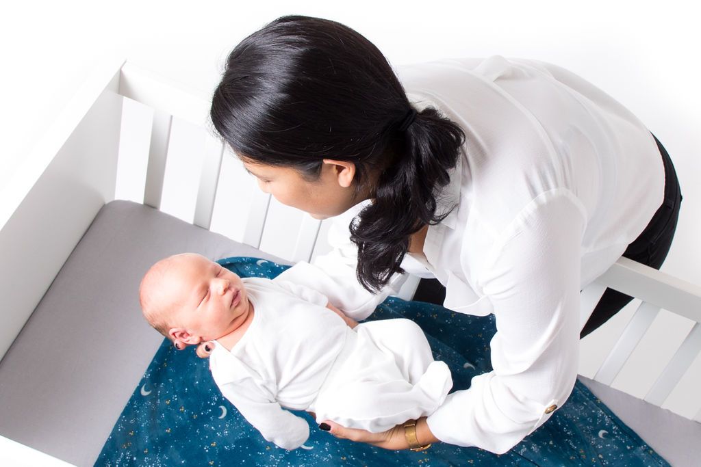 Organic Swaddle Set featuring starry night and hot air balloon designs, made from soft cotton, perfect for baby comfort.