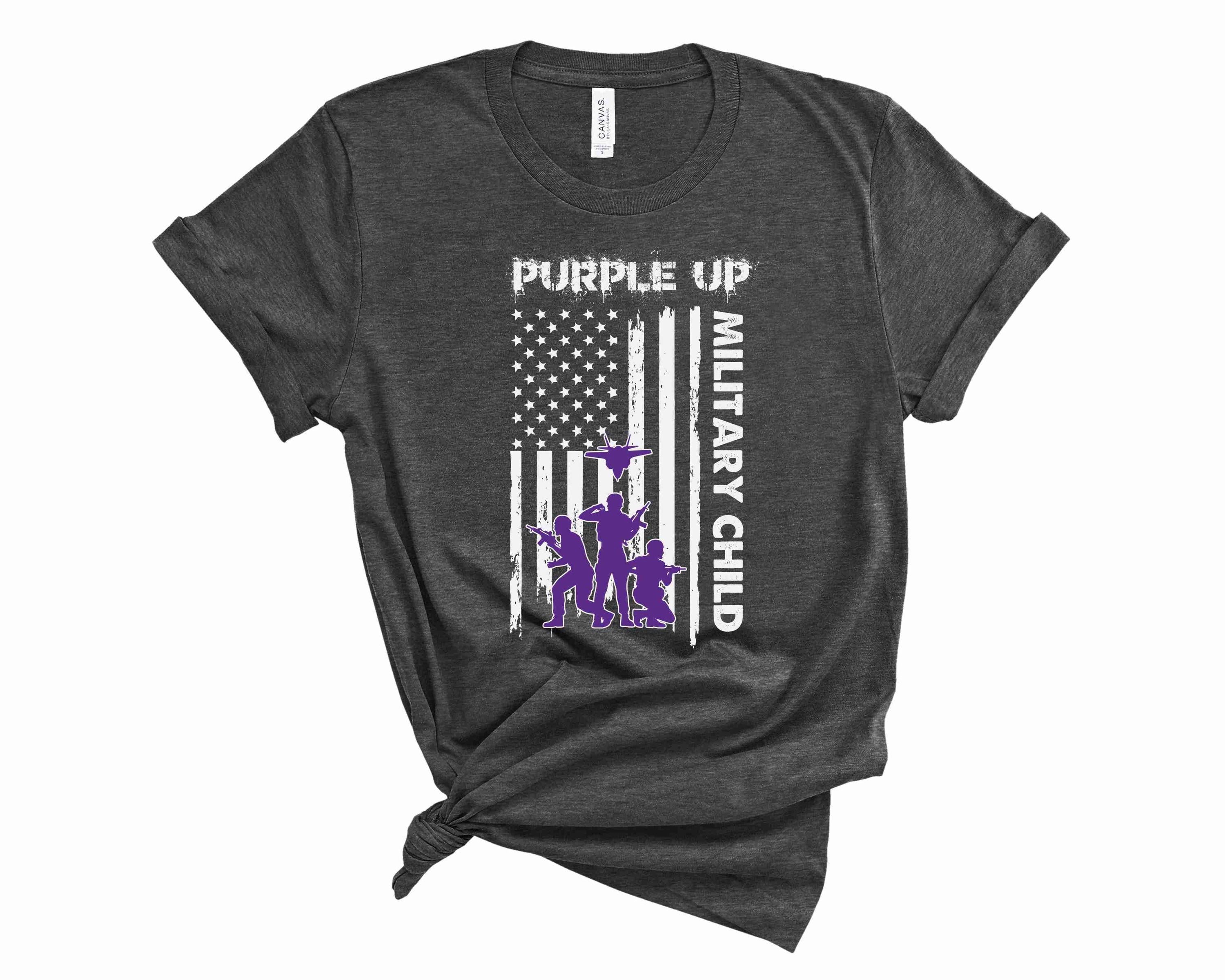 Purple Up Flag Graphic Tee featuring a vibrant purple flag design on a unisex t-shirt.