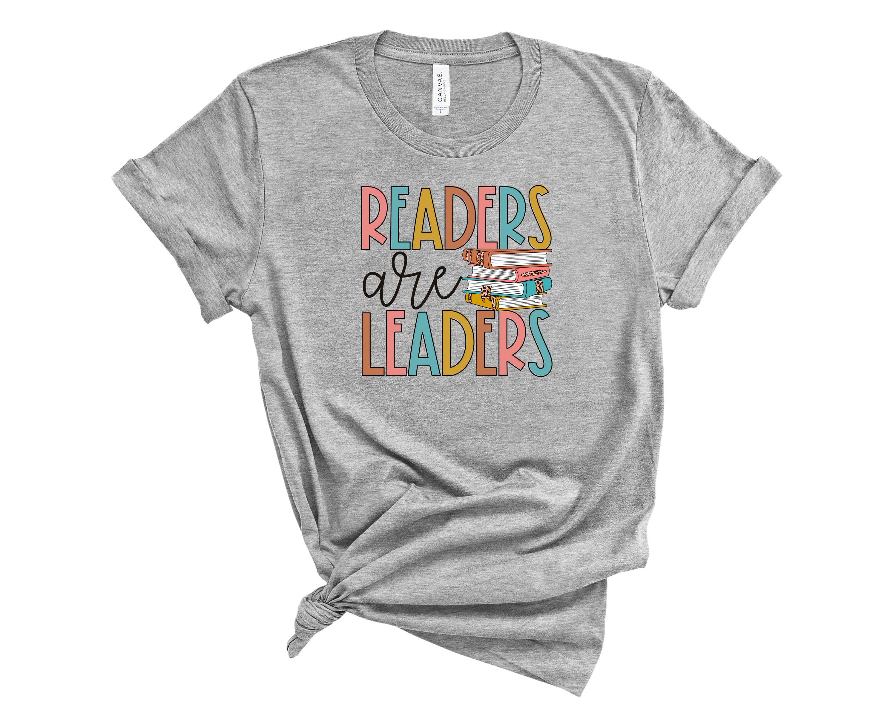Unisex Readers are Leaders Leopard Graphic Tee featuring a stylish leopard print design.