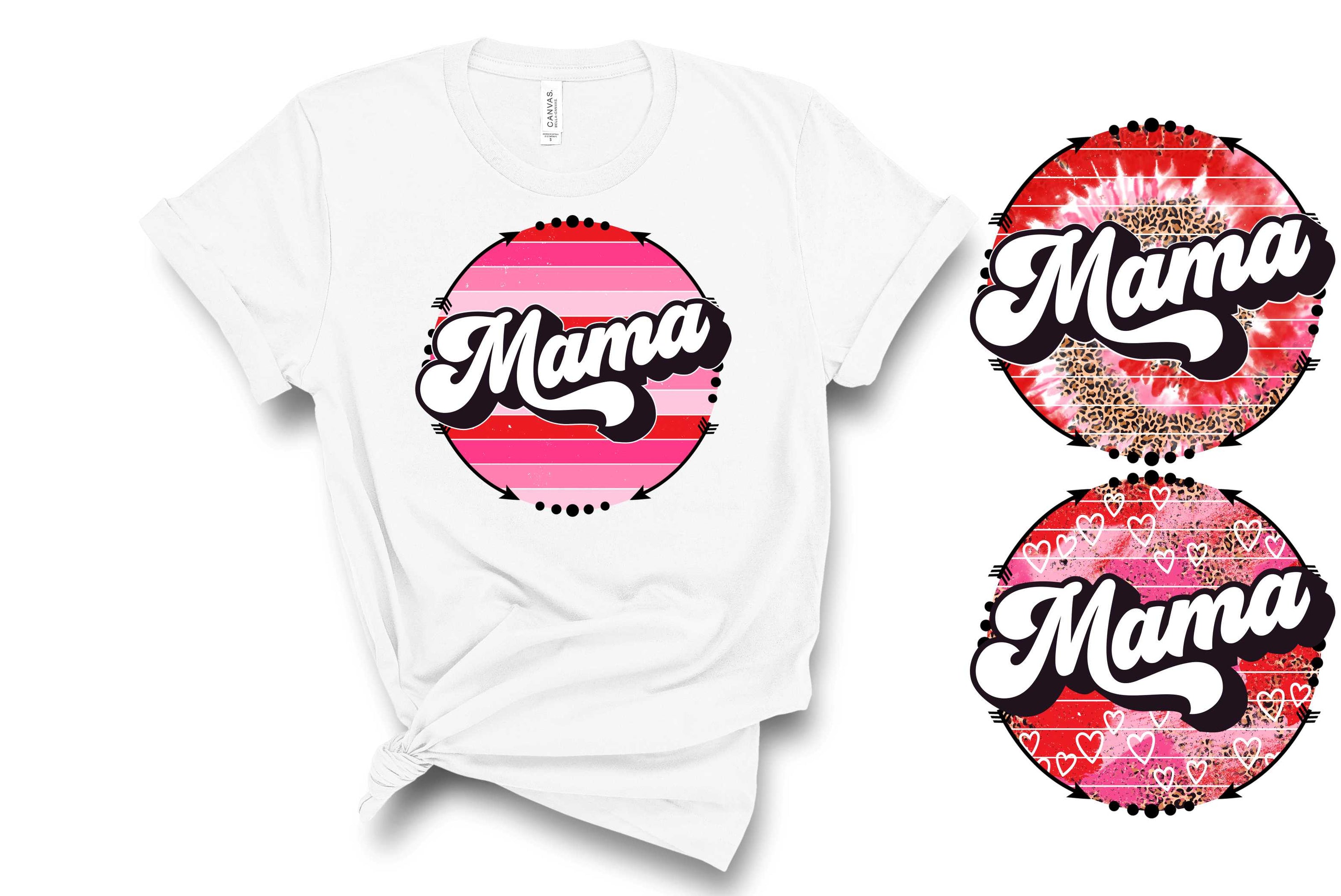 Retro Mama Circle Graphic Tee featuring a vintage-style graphic on a unisex t-shirt, perfect for casual wear.