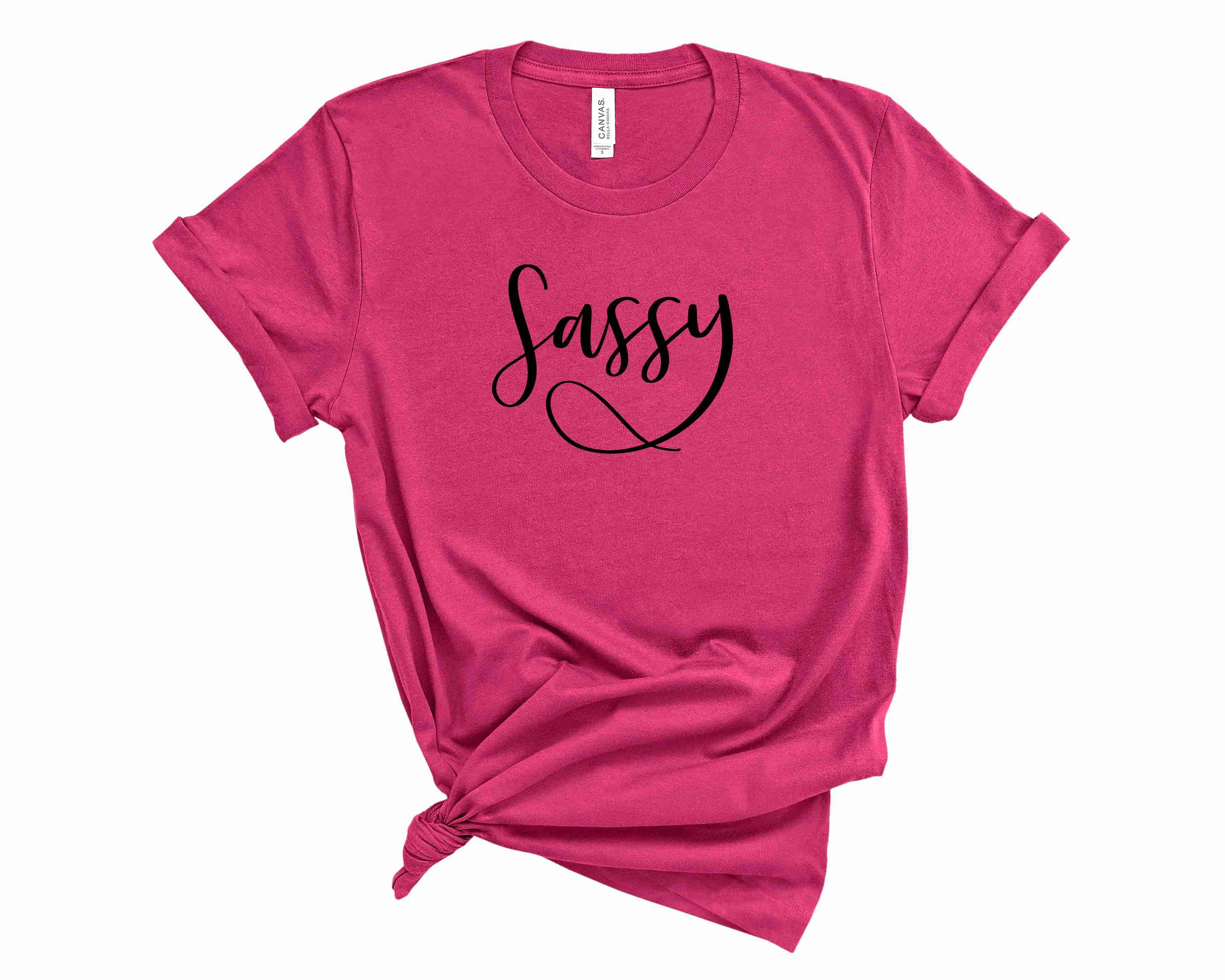 Sassy Graphic Tee featuring a bold design on a unisex t-shirt, perfect for casual wear.
