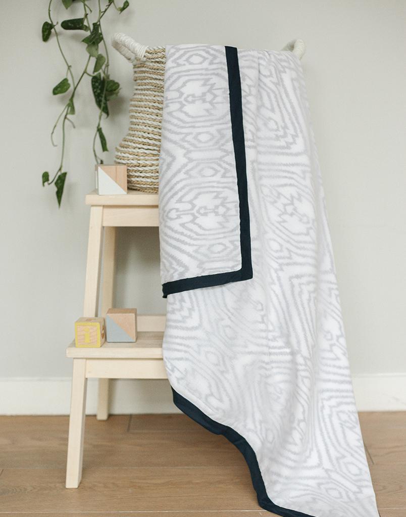 SOUTHSIDE BLUE COTTON DOHAR featuring soft natural cotton layers and hand block-printed design, perfect for babies.