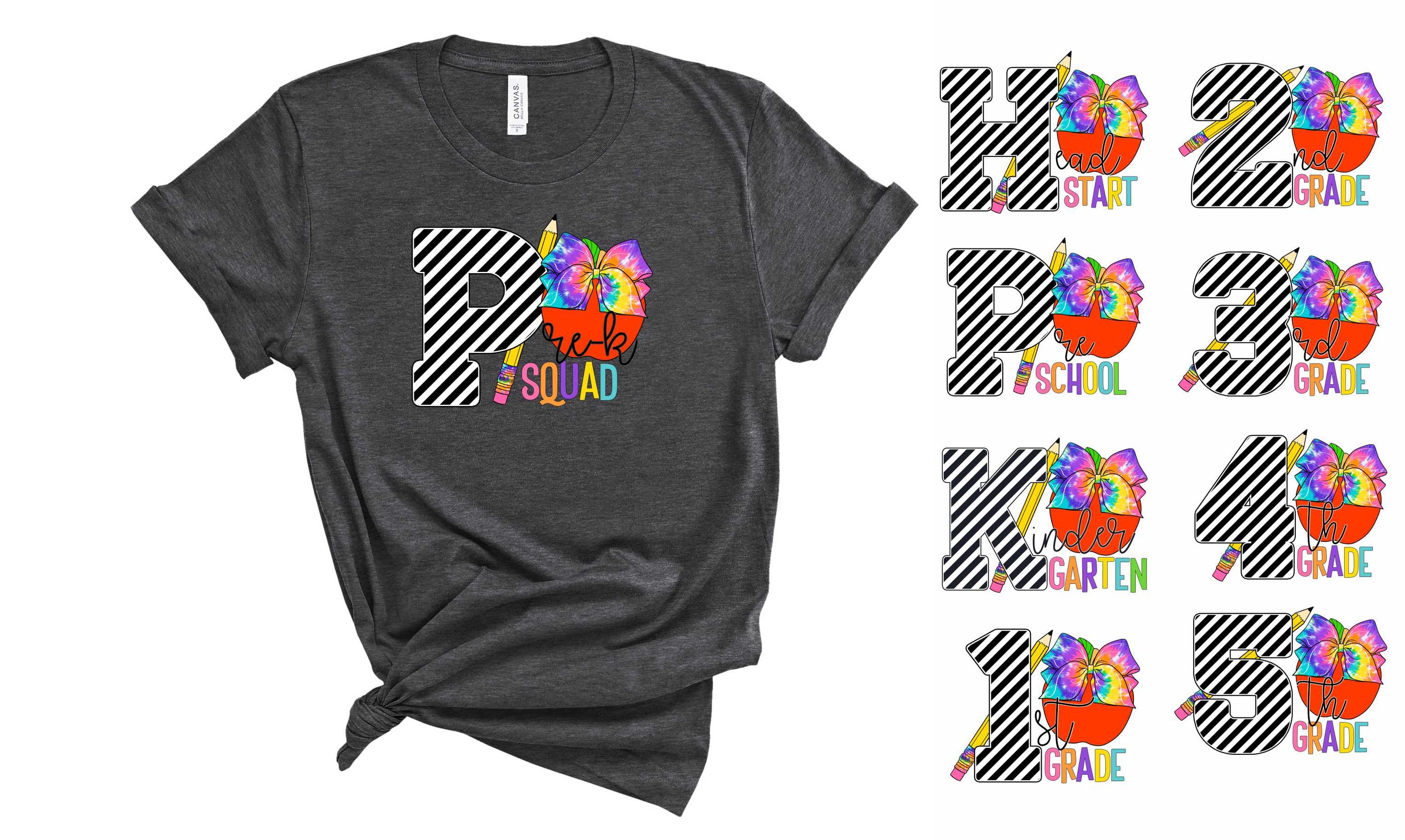 A vibrant tie-dye graphic tee featuring an Apple Pencil design, perfect for creative individuals.