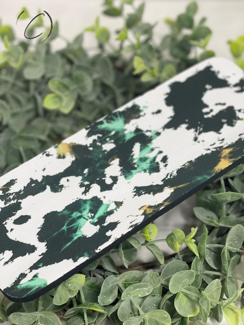 Turquoise Splatter Slap Wrap Can Cooler designed for 12oz cans and bottles, featuring a vibrant splatter pattern and durable neoprene material.