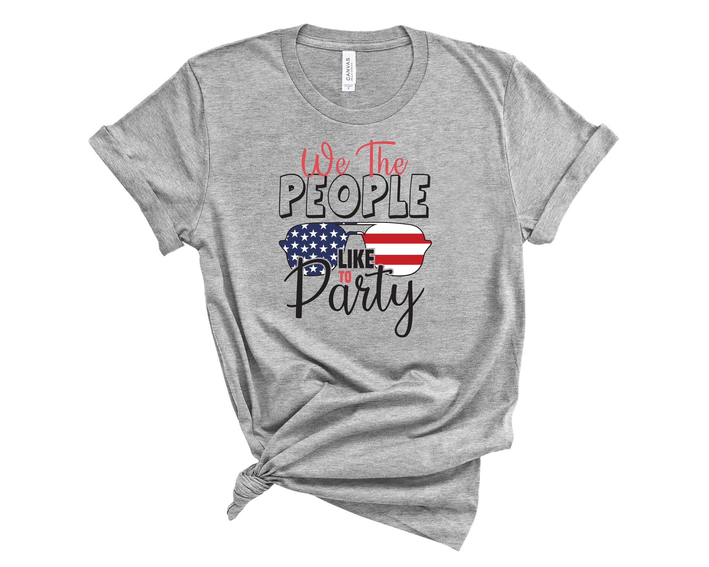 We the People glasses graphic tee in unisex design, showcasing a unique print on high-quality cotton fabric.