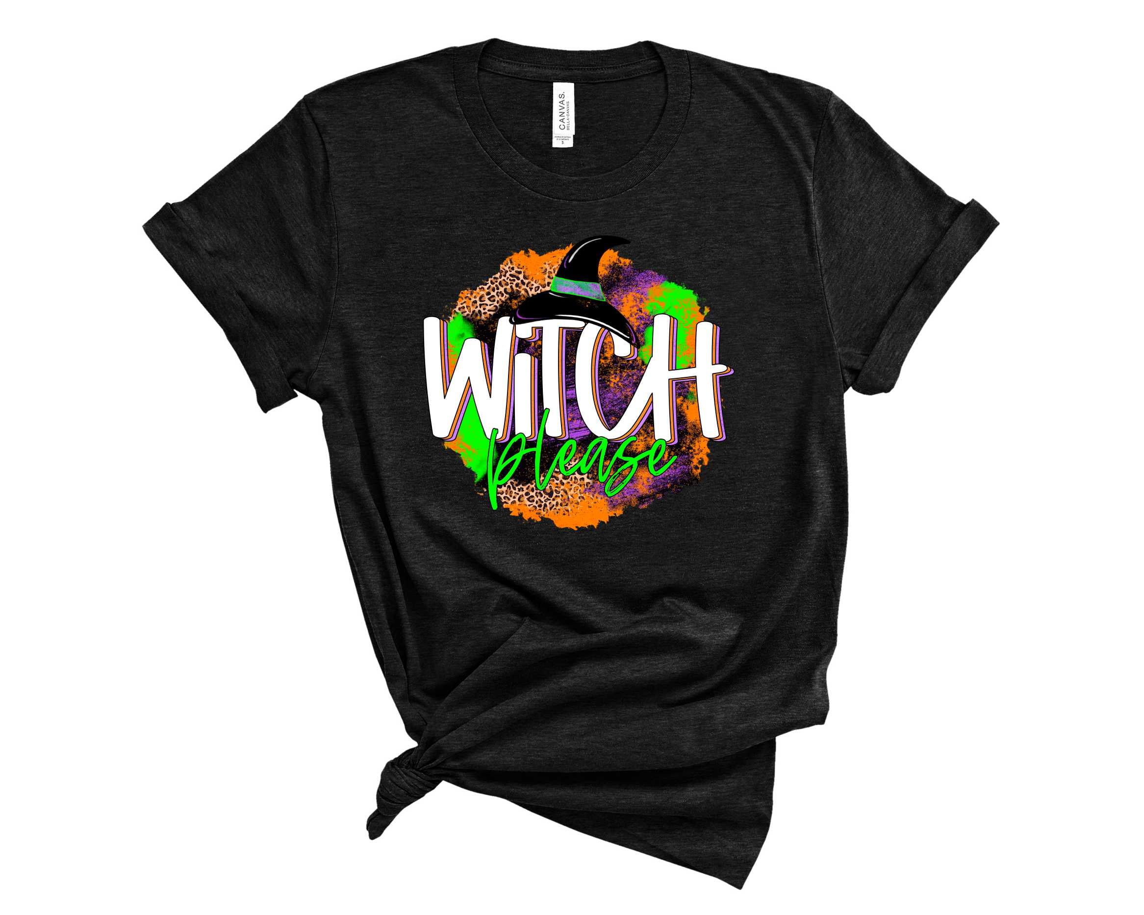 Witch Please Grunge Circle Graphic Tee featuring a bold circular design on a soft unisex t-shirt.