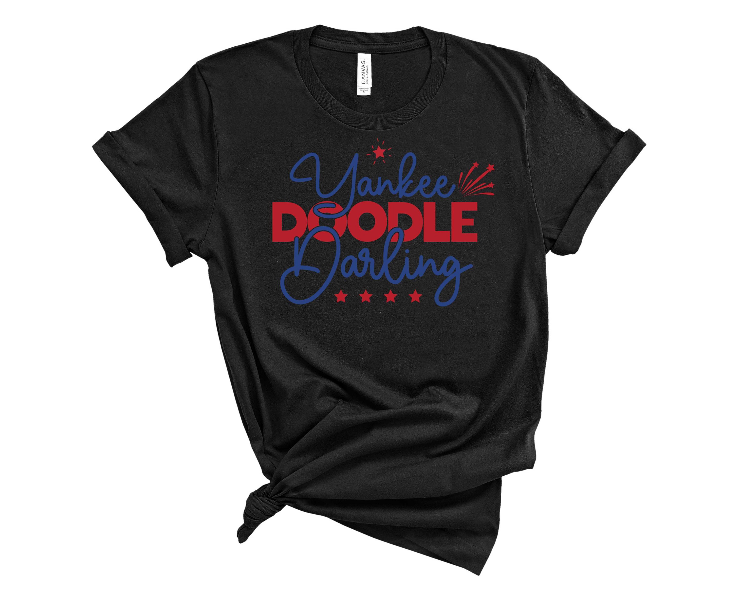 Yankee Doodle Graphic Tee featuring a vibrant design, suitable for unisex wear.