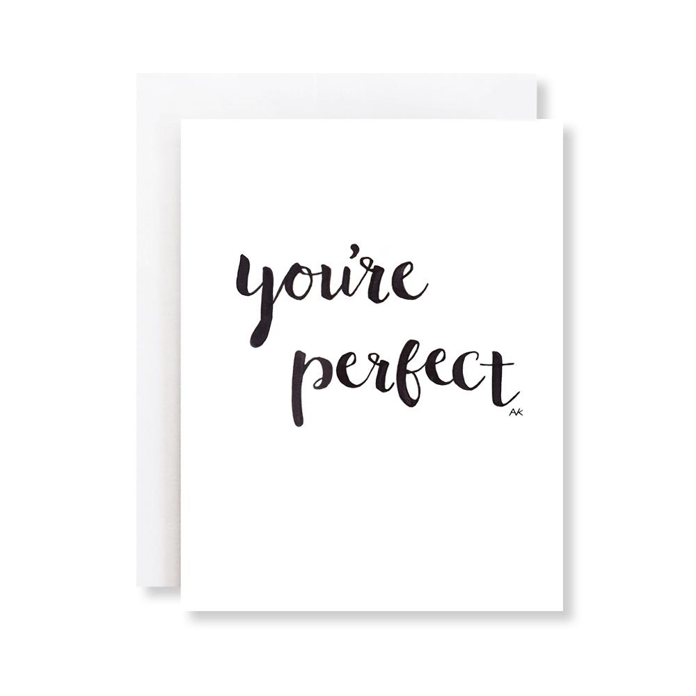You are Perfect Card displayed with a crystal metallic envelope, showcasing its elegant design and A2 size.