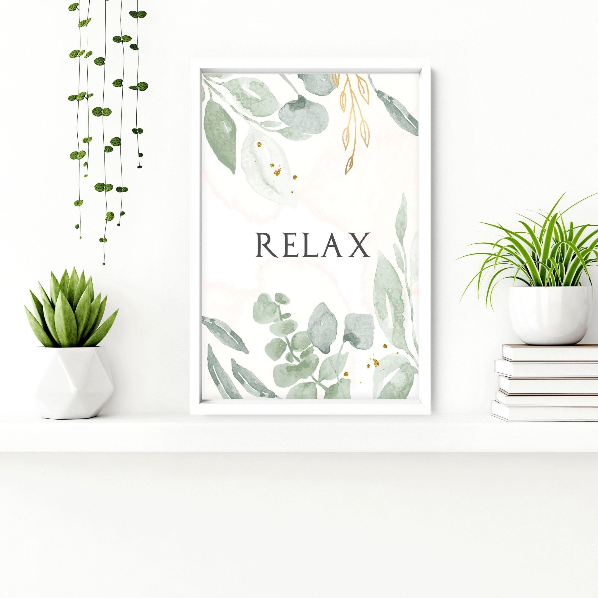 Set of 3 pink and sage green art prints for bathroom decor, showcasing vibrant colours and elegant design.