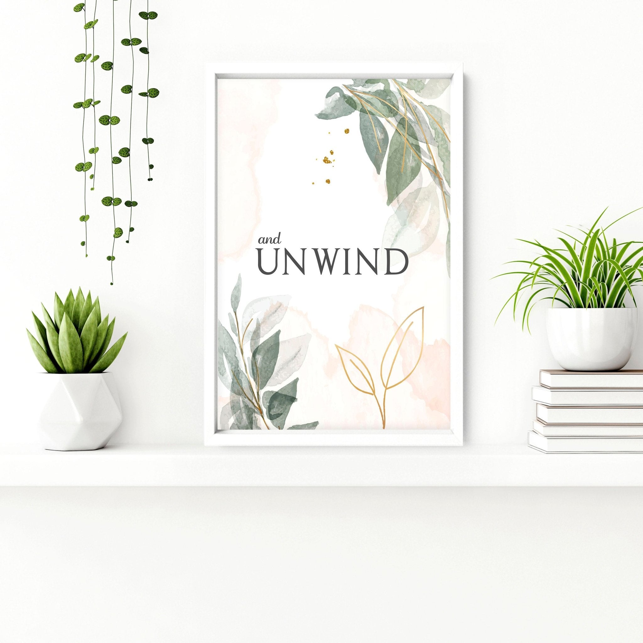 Set of 3 pink and sage green art prints for bathroom decor, showcasing vibrant colours and elegant design.