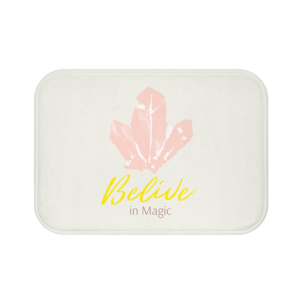 Crystal Believe in Magic Bath Mat with anti-slip backing, featuring a stylish design and soft microfiber material, perfect for bathroom safety and comfort.