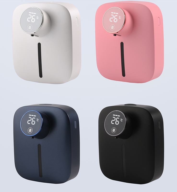Wall Mounted Smart Sensor Soap Dispenser in ceramic white, showcasing its sleek design and foam dispensing feature.