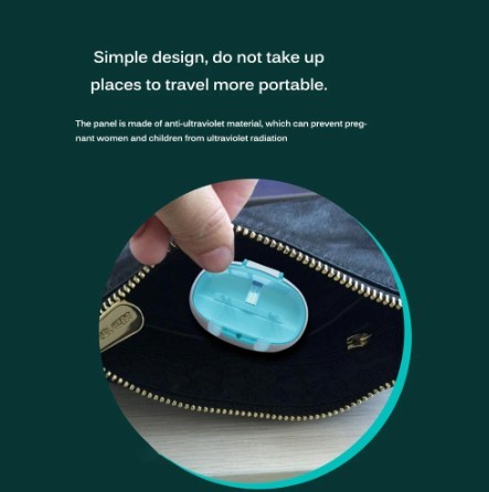 Wall-Mounted UV Light Toothbrush Sanitizer Box in cyan color, designed to hold and sanitize two toothbrushes simultaneously with a sleek and compact design.