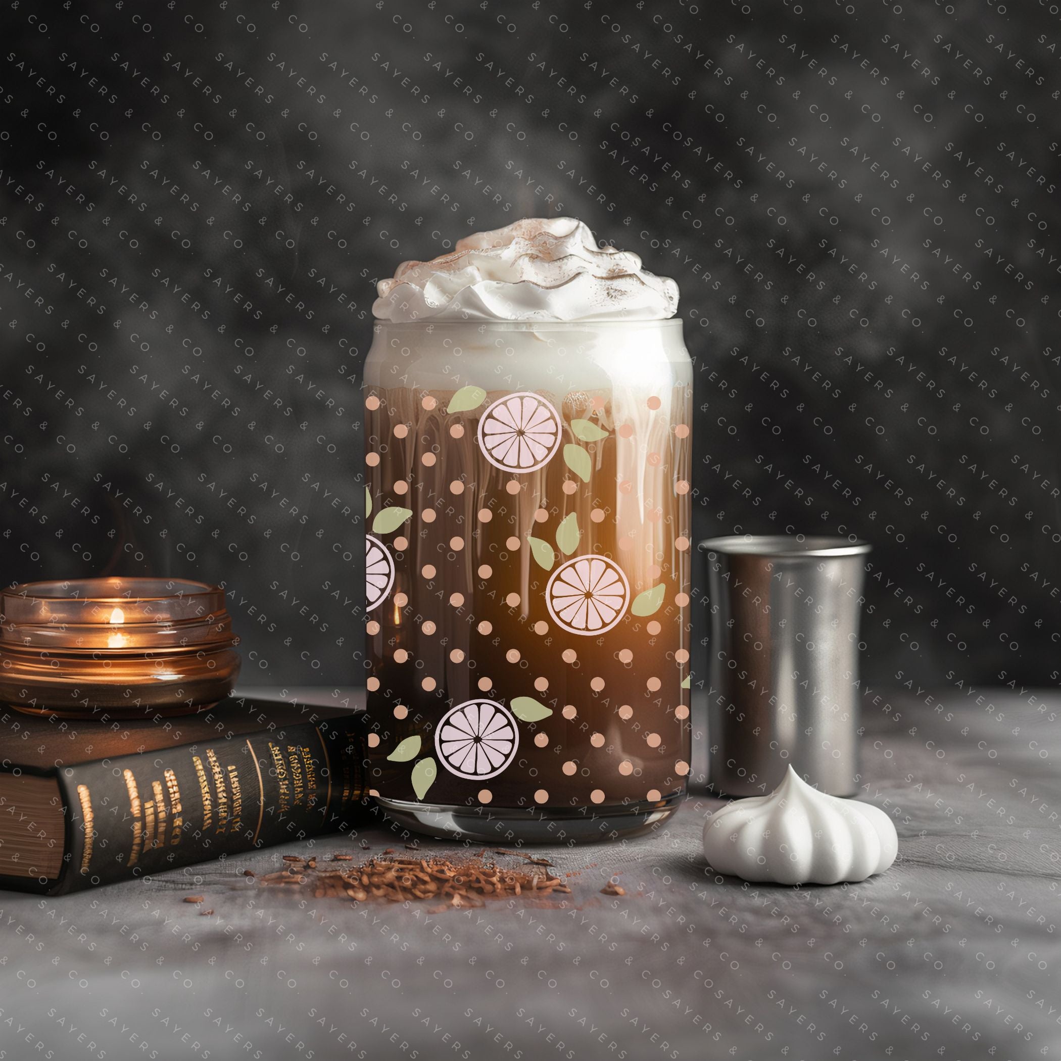 16oz Pink Lemonade Glass Cup with Bamboo Lid and Straw, showcasing a vibrant design perfect for summer drinks.