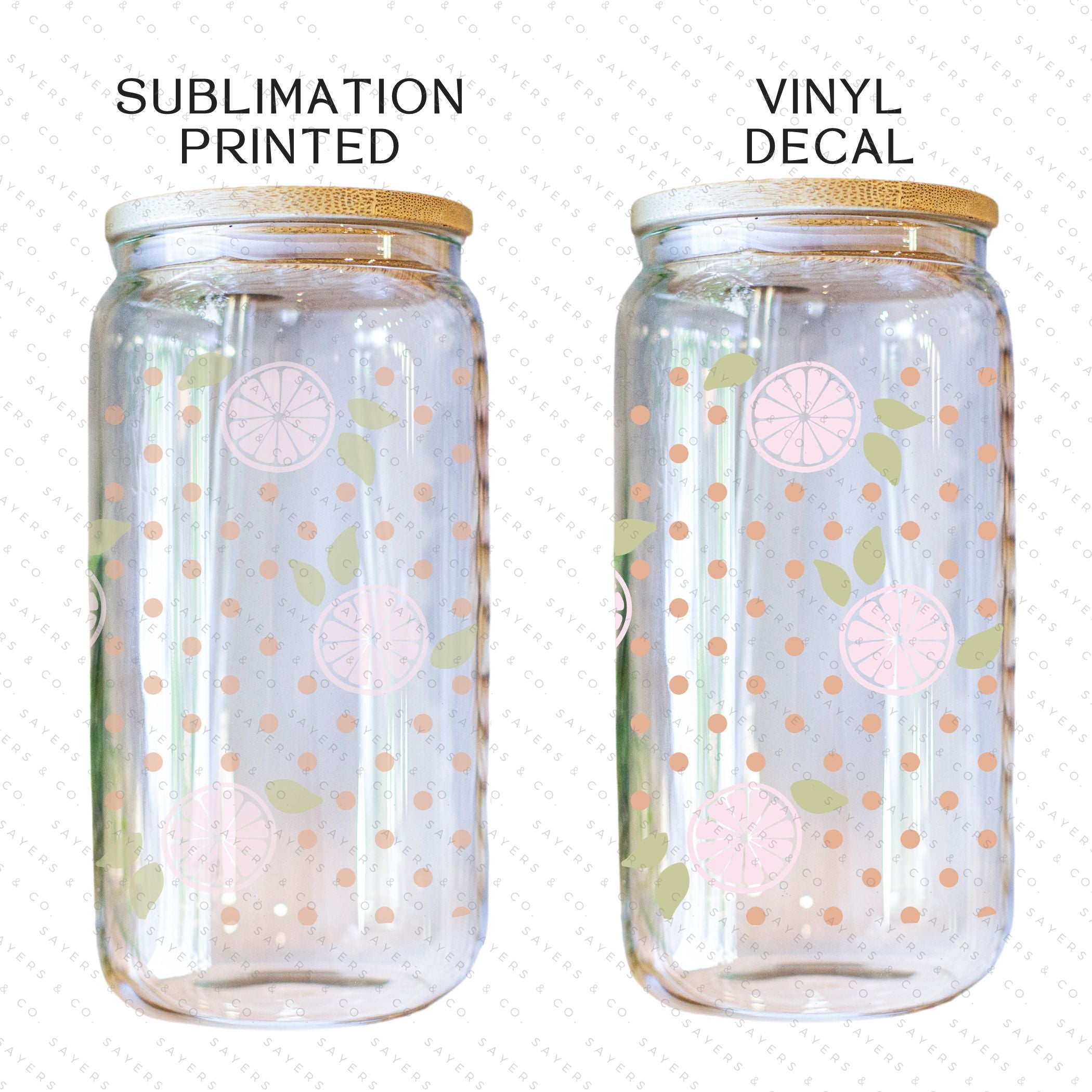 16oz Pink Lemonade Glass Cup with Bamboo Lid and Straw, showcasing a vibrant design perfect for summer drinks.