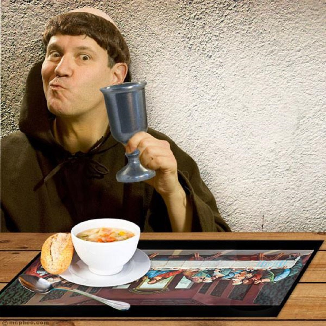 Three packs of Last Supper paper placemats, each containing 40 sheets, featuring a humorous design for dining.