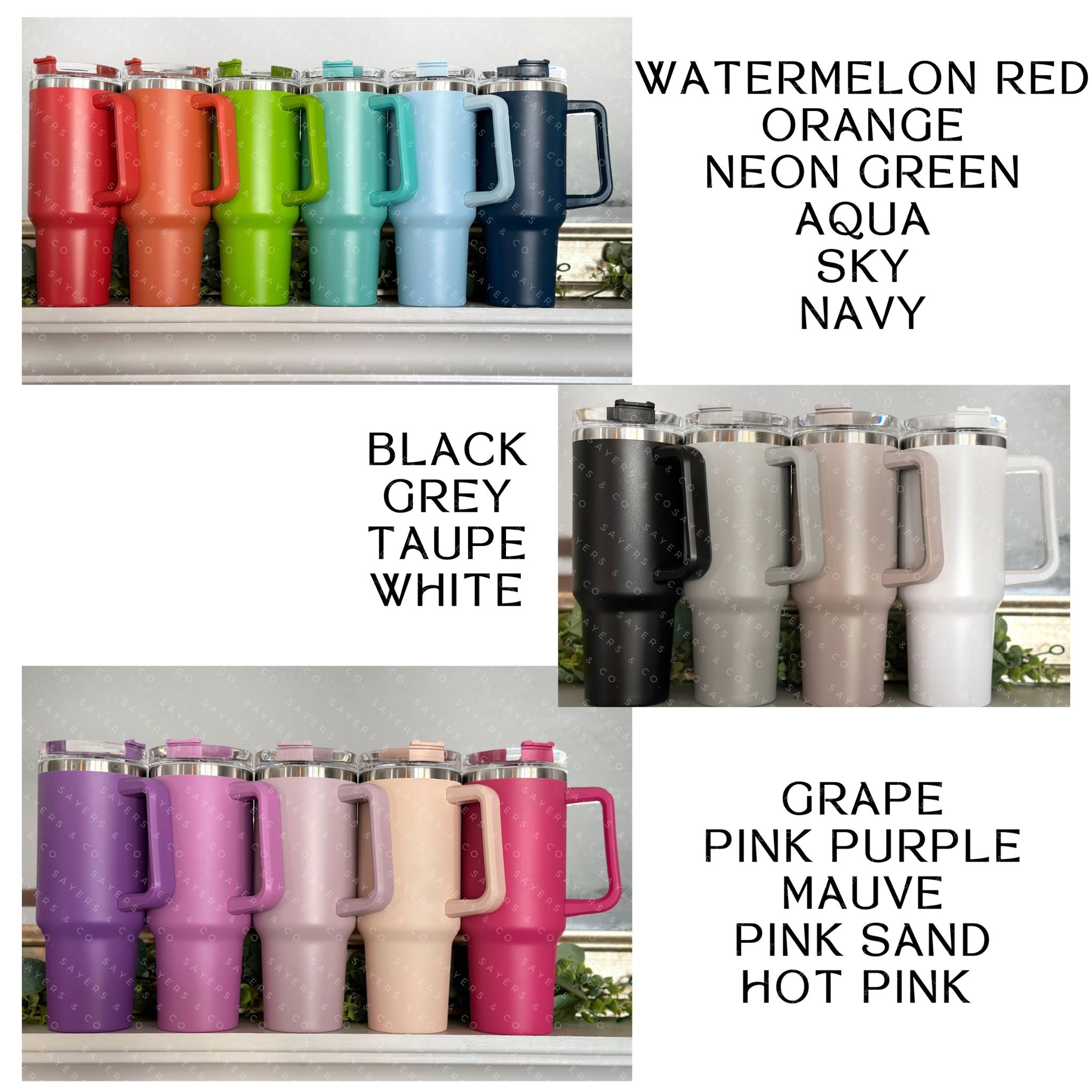 40 oz double walled insulated tumbler in various colors with a screw top lid and straw, perfect for customization.