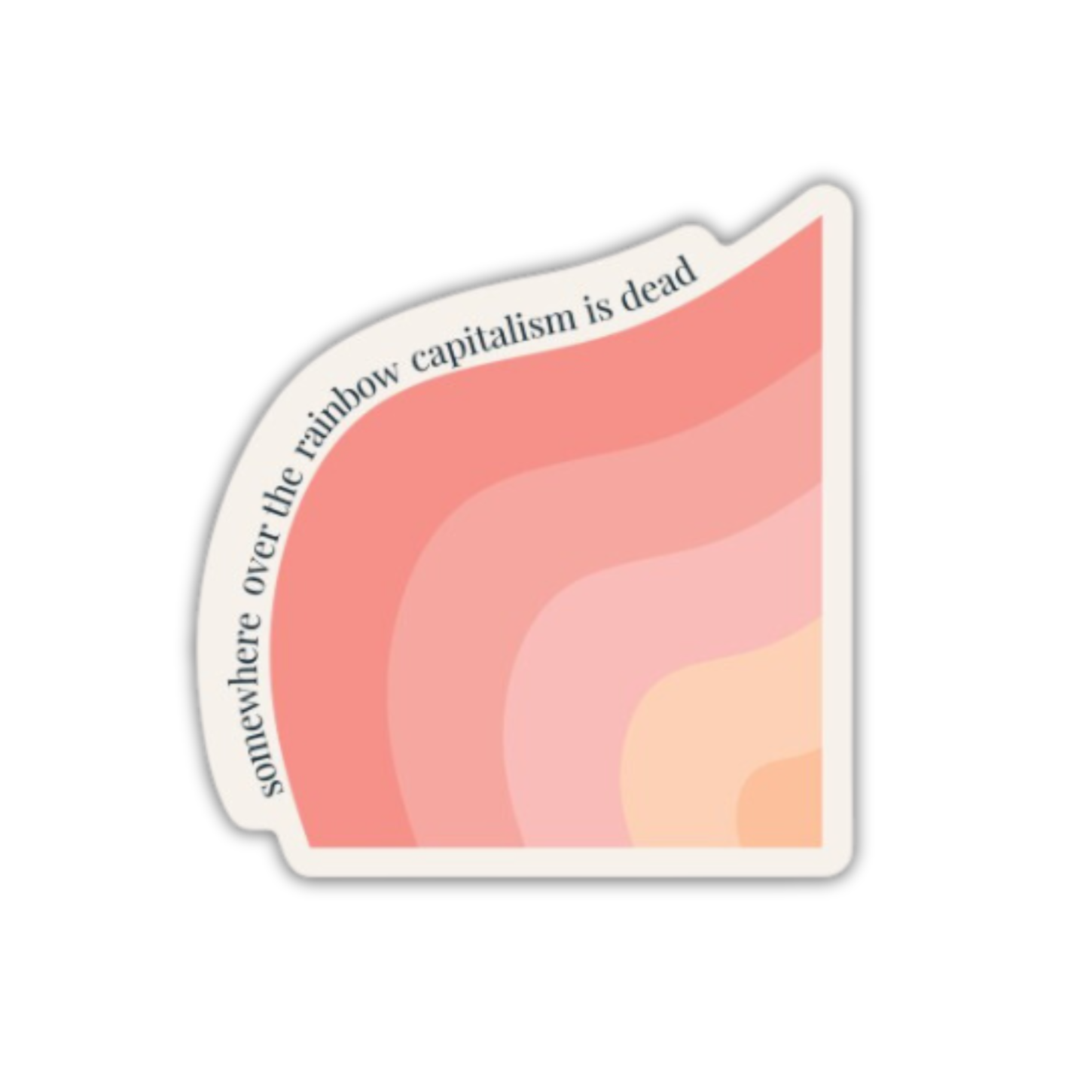 A collection of four anti-capitalism vinyl stickers featuring bold designs and messages, perfect for personalizing laptops and water bottles.