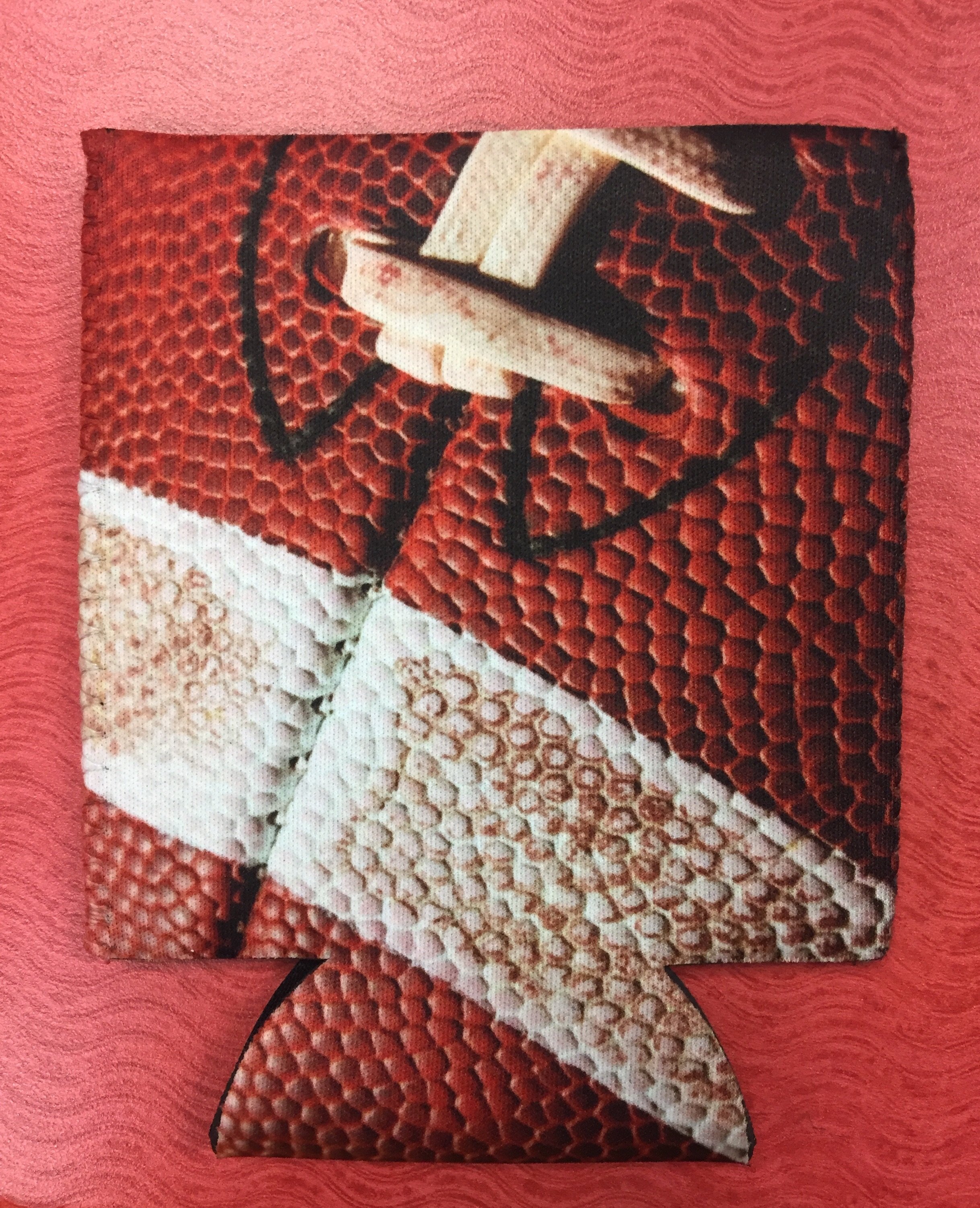 Ballin’ Sports Beverage Holder featuring neoprene insulation in basketball, baseball, and football designs, perfect for keeping drinks cold.