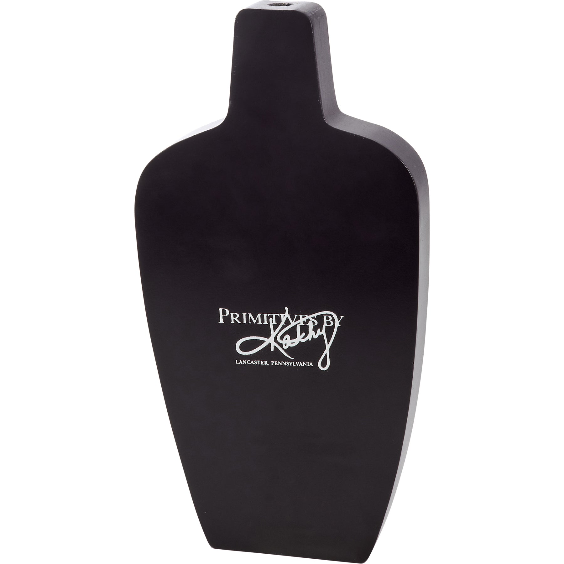 Blue Jar 2D vase-shaped wooden decor with hand-painted floral designs, featuring a vibrant blue color and dark blue accents.