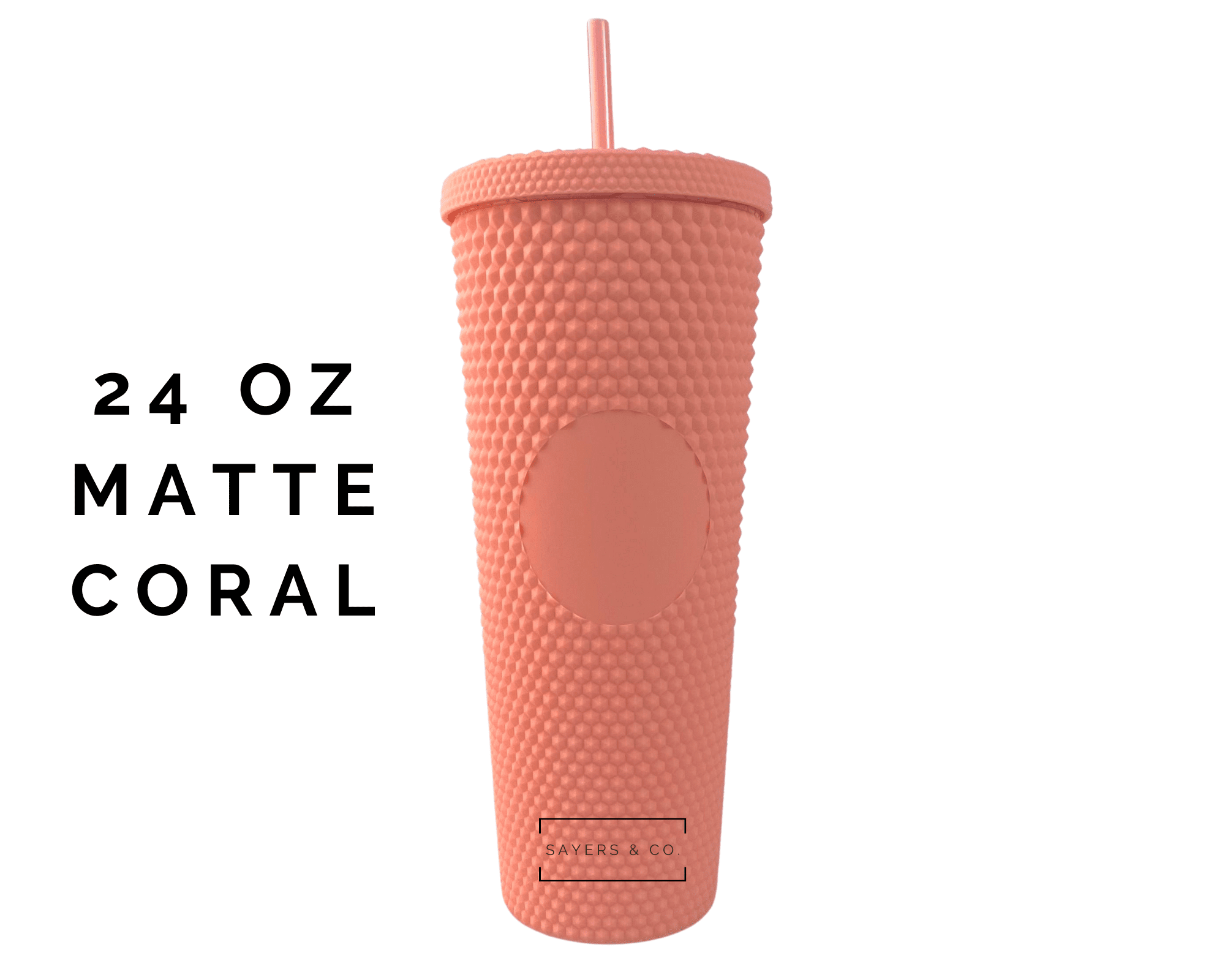 Custom Studded 24oz Double Walled Tumbler with Fall Yall Cowboy design, featuring a lid and straw, perfect for stylish hydration.