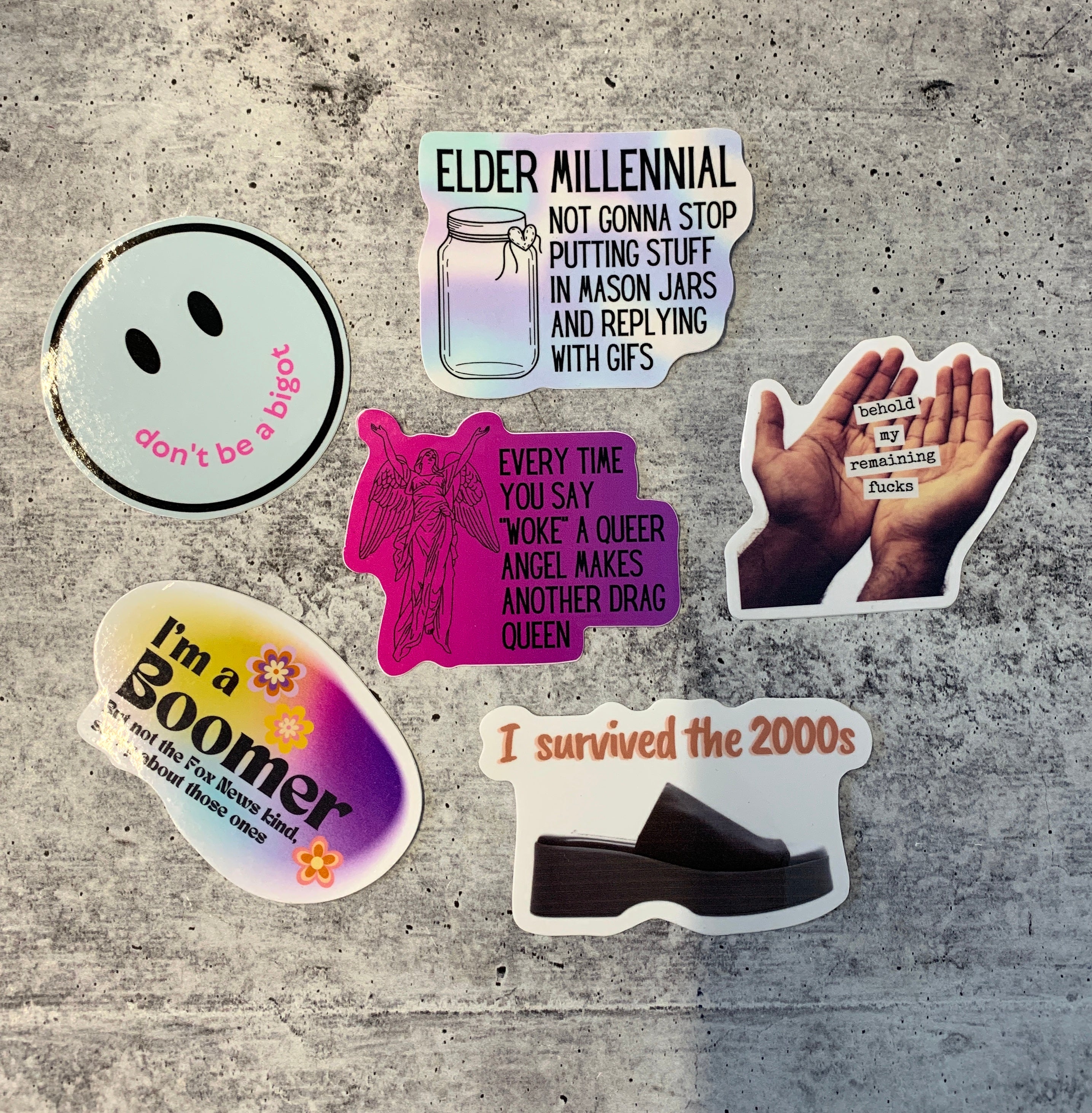 Don't Be a Bigot Smile Face Sticker with vibrant colors and a positive message promoting inclusivity.