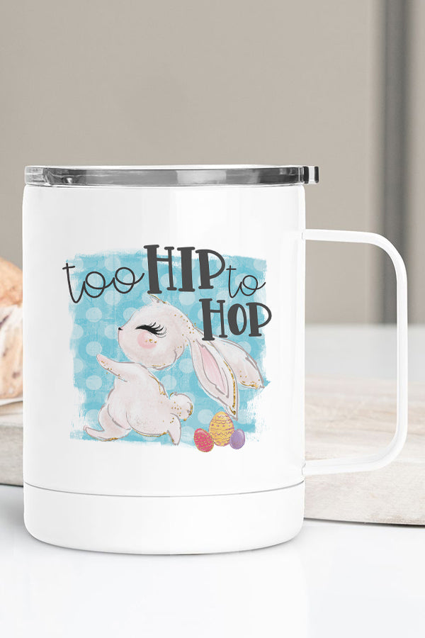 Main Easter Blue Too Hip To Hop Bunny Stainless Steel Coffee Travel Cup image
