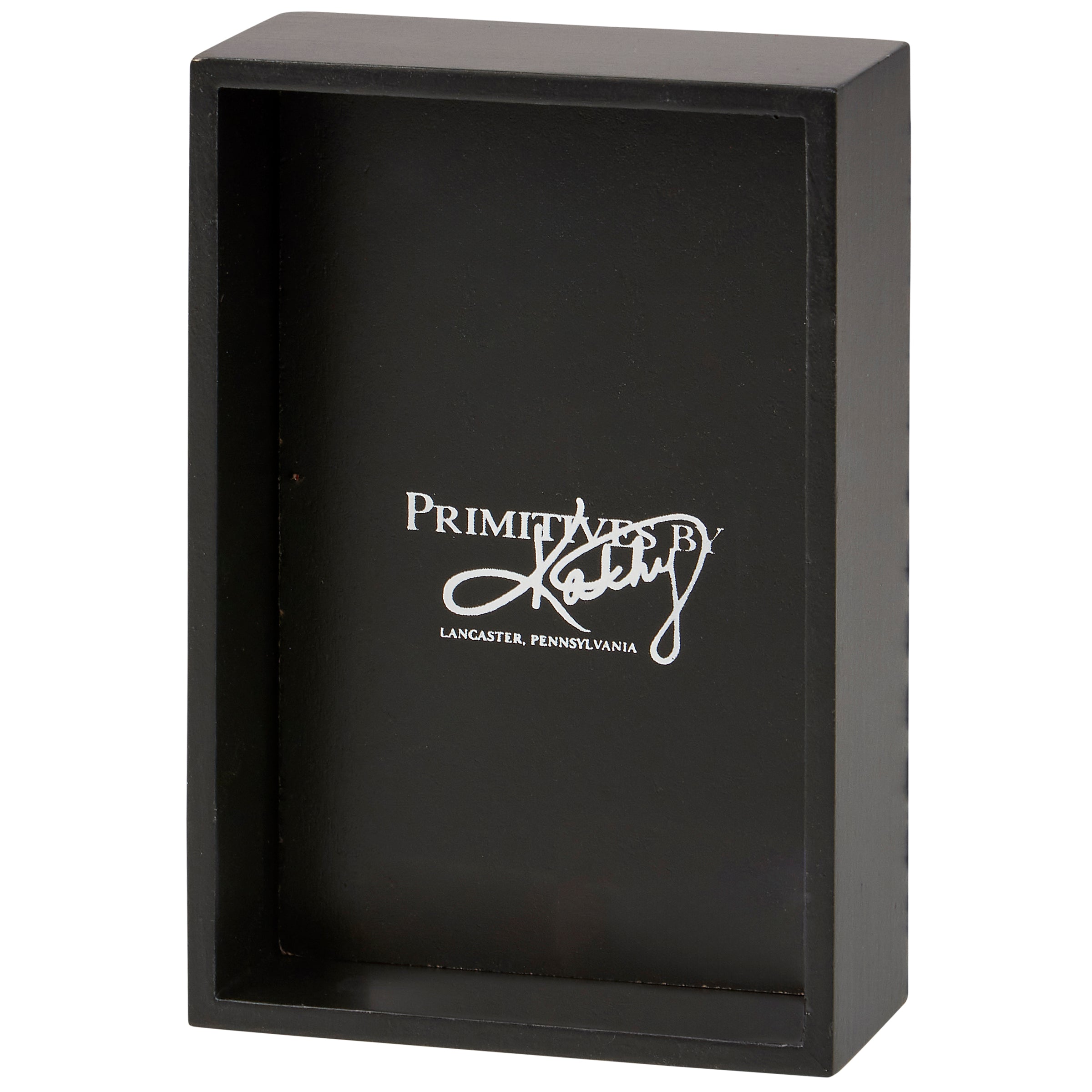 Greek Sketch Inset Box Sign featuring a vintage Greek statue design in a matte black frame with a natural wood finish.
