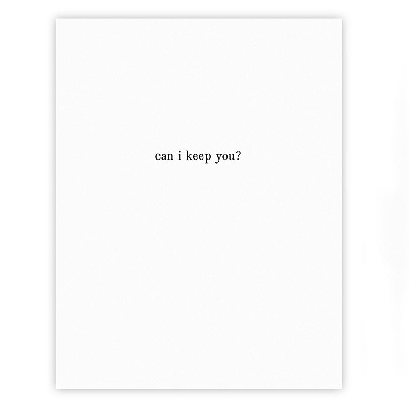 I Like Receiving A Letter Greeting Card Set featuring six unique letterpressed cards and matching envelopes in a cotton drawstring bag.