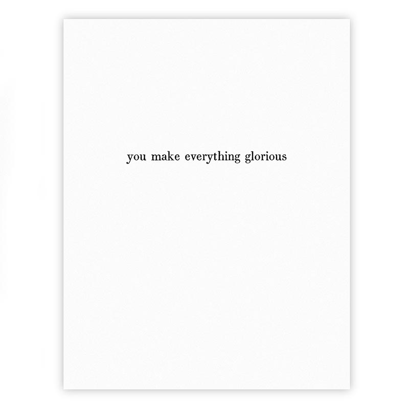 I Like Receiving A Letter Greeting Card Set featuring six unique letterpressed cards and matching envelopes in a cotton drawstring bag.