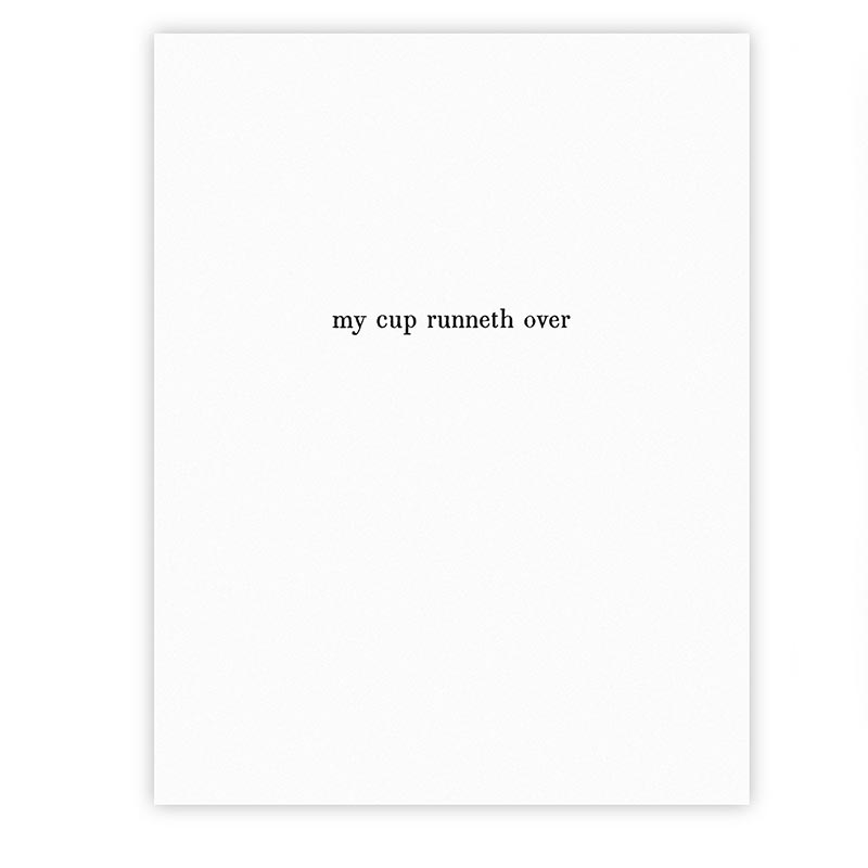 I Like Receiving A Letter Greeting Card Set featuring six unique letterpressed cards and matching envelopes in a cotton drawstring bag.