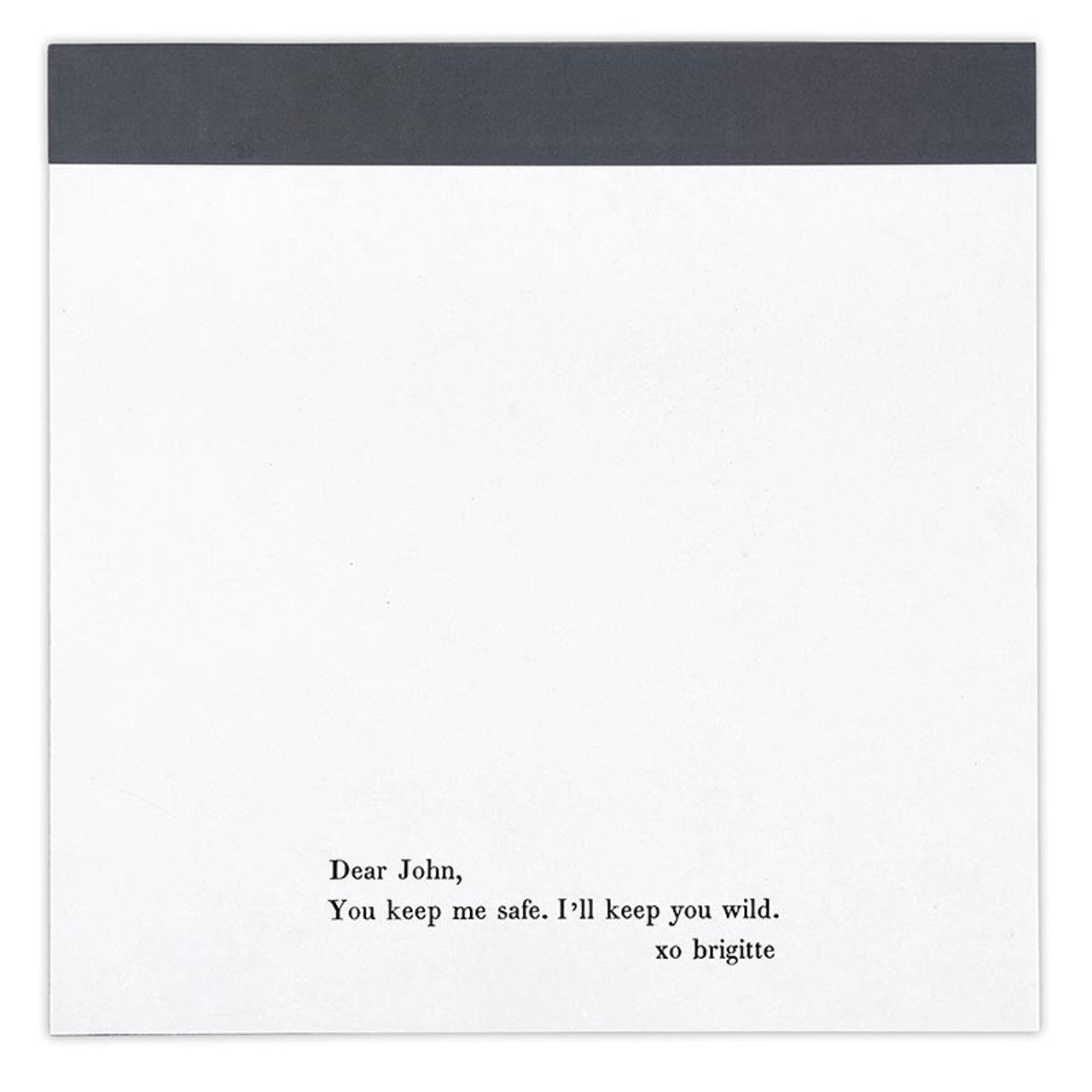 Last Minute Chunky Square Notepad Block with 70 tear-off sheets, black cover with white text, measuring 7.25" x 7.25".