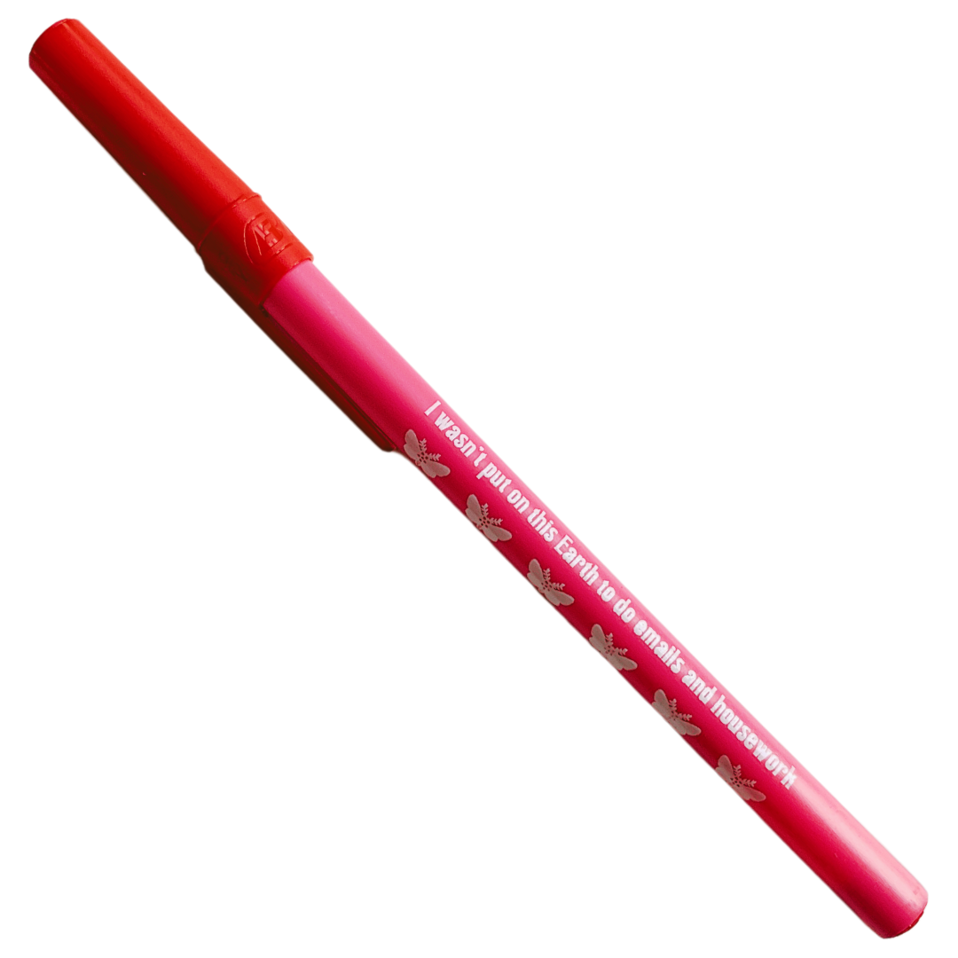 Let Me Pet Your Dog Already Ballpoint Pen in Blue, featuring a modern design and fine point for precise writing.