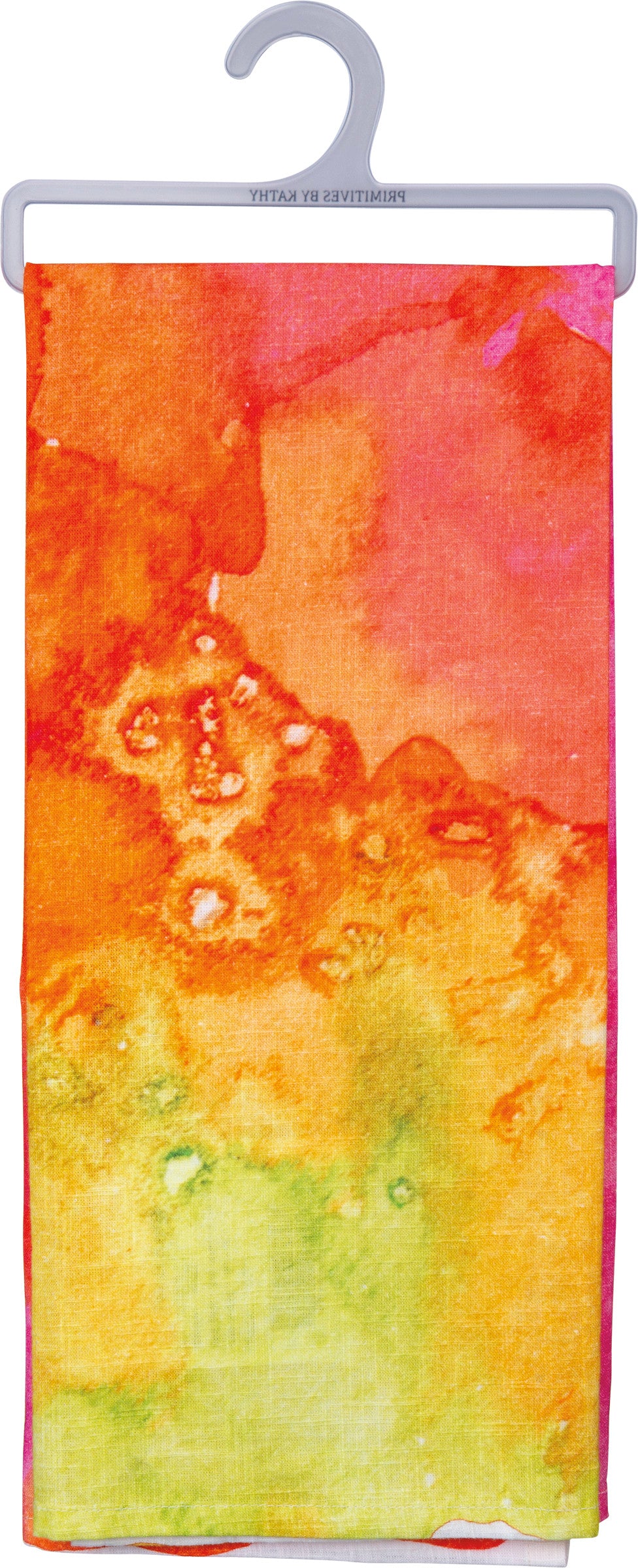 Live In The Sunshine Dish Cloth Towel featuring a colorful watercolor design and retro sentiment, perfect for kitchen use.