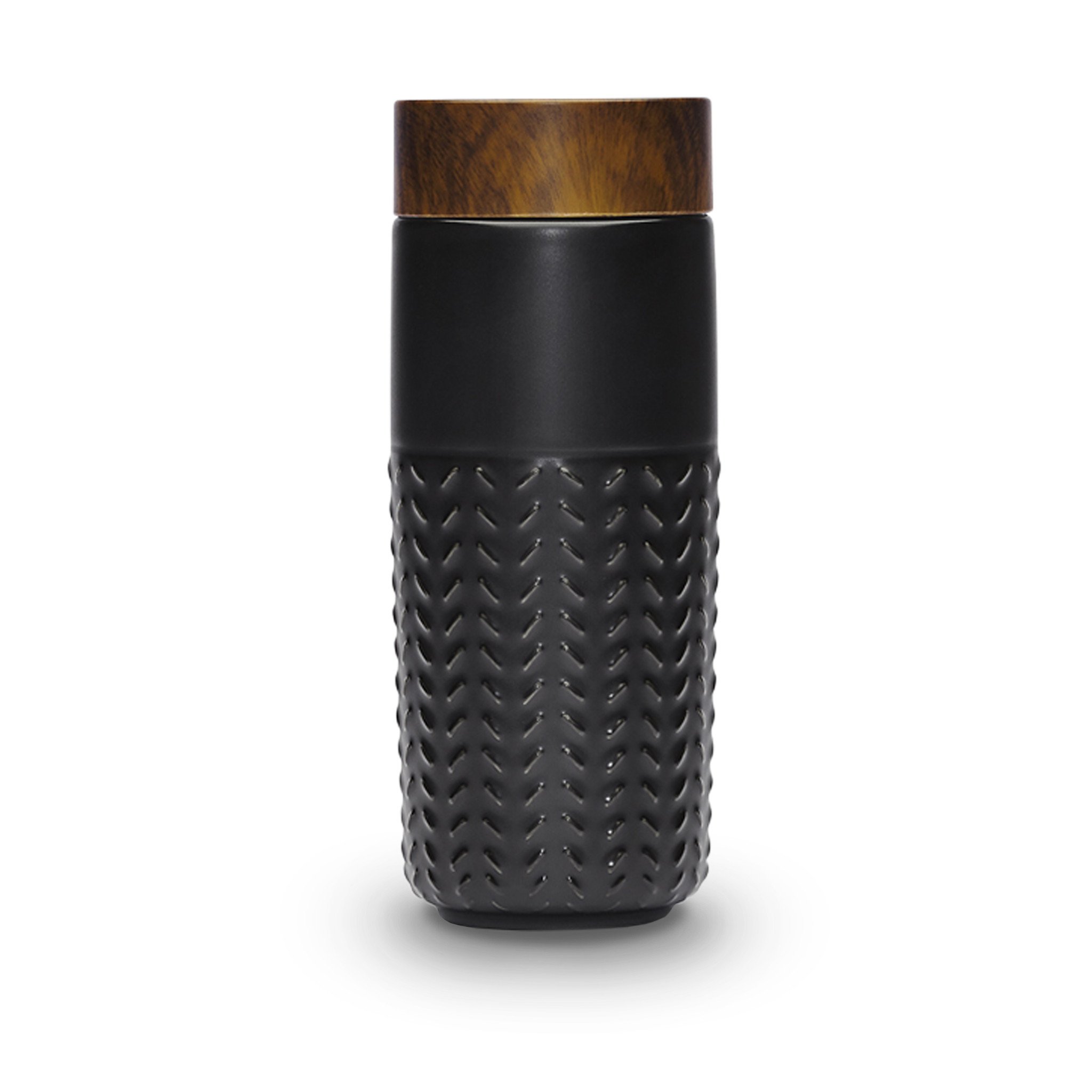 One-O-One Flying to the Clouds Tumbler showcasing its embossed checkered design, available in six trendy colors with a walnut wood-effect lid.