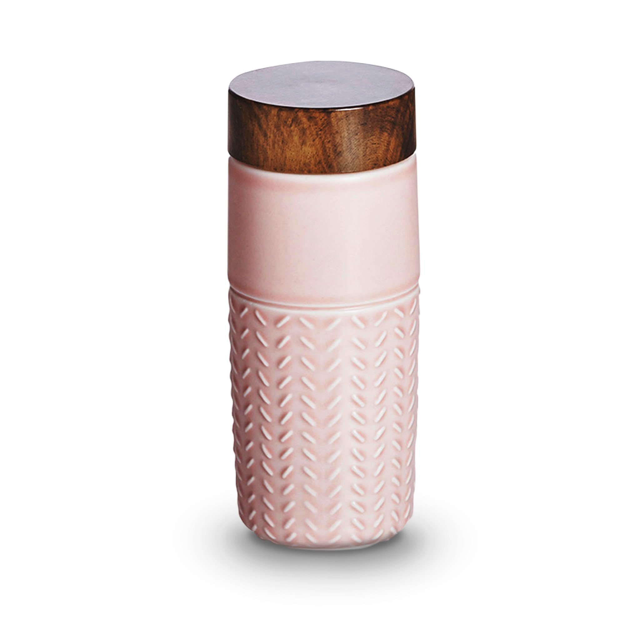 One-O-One Flying to the Clouds Tumbler showcasing its embossed checkered design, available in six trendy colors with a walnut wood-effect lid.
