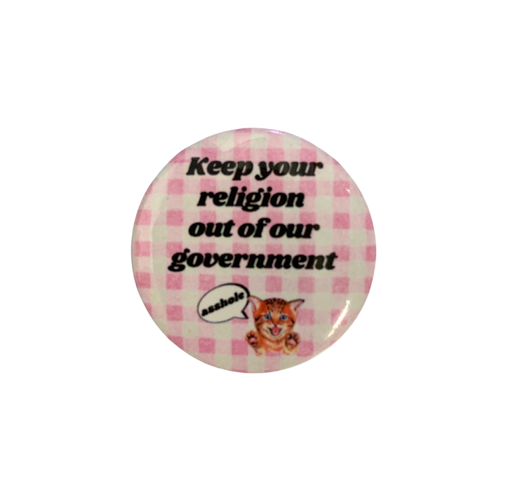 A set of five colorful 1.25 inch pinback buttons with pro-choice messages, perfect for feminists and advocates of reproductive rights.