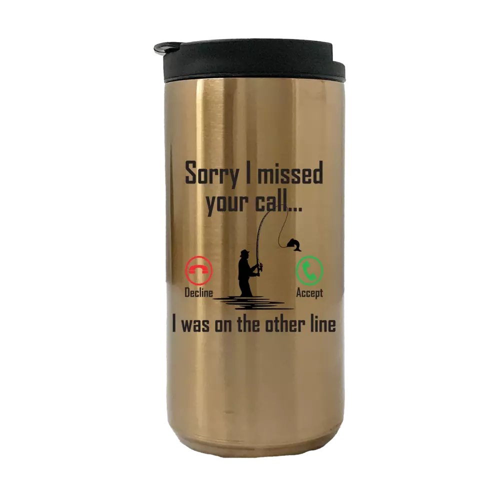 14oz insulated coffee tumbler with a stylish design, featuring a splash-proof lid and stainless steel construction.