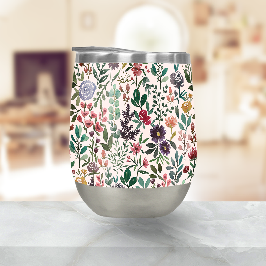 Main Spring Garden Flowers Stemless Wine Tumbler image