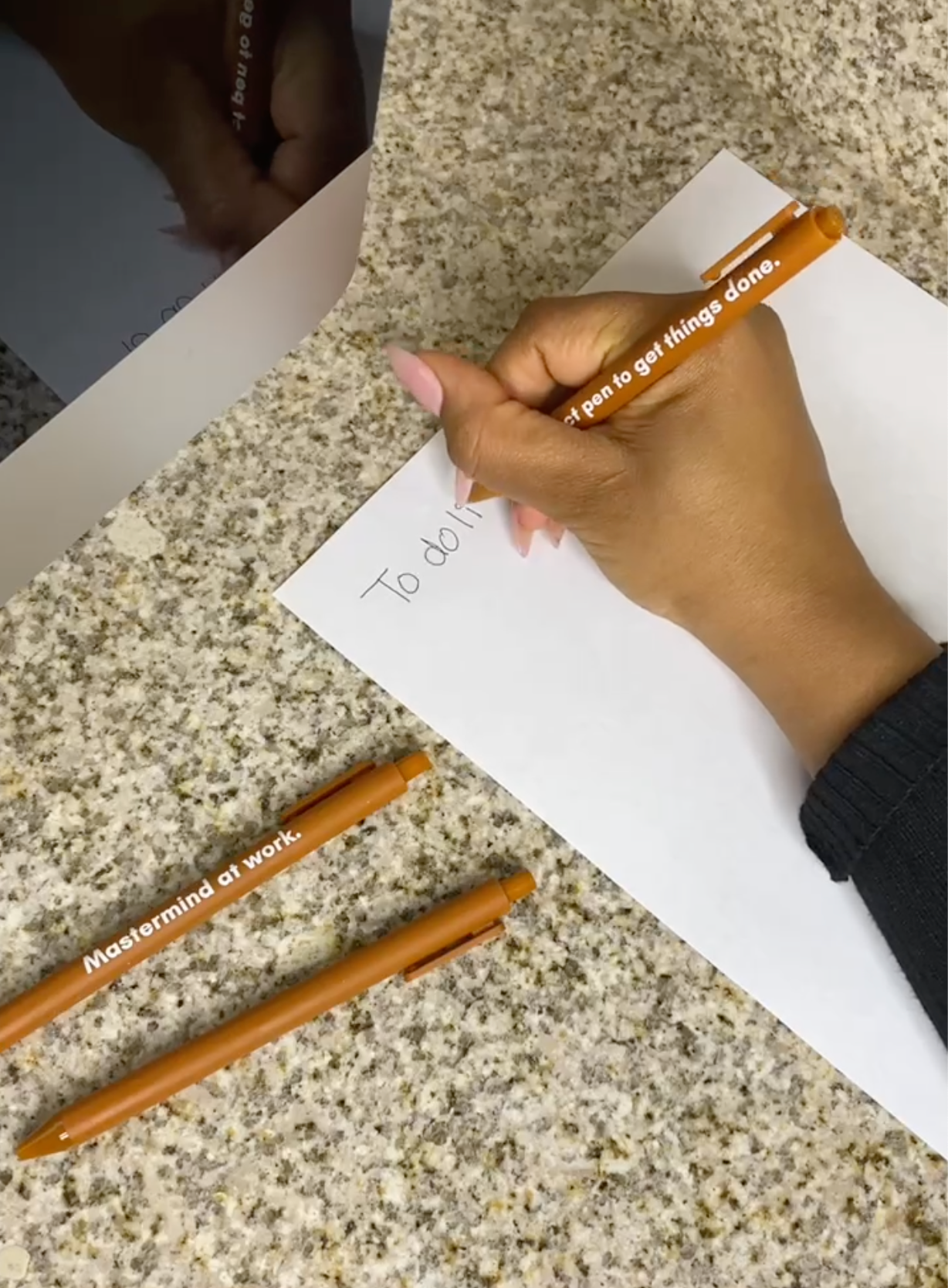 The Pen Of A Champion gel click pen in caramel color with a smooth matte barrel, ideal for gifting and stylish writing.