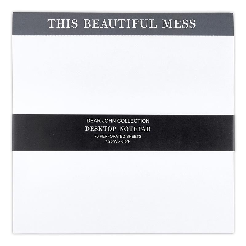 This Beautiful Mess Chunky Square Notepad Block, 7.25" x 7.25", featuring a stylish design and quality paper for easy note-taking.