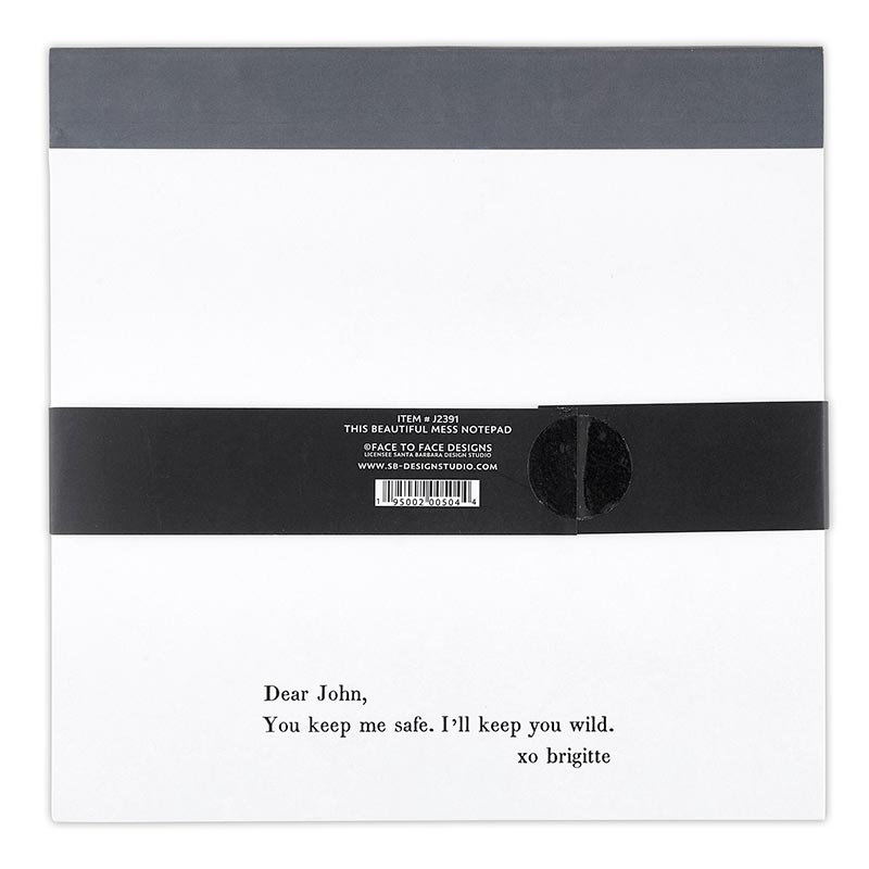 This Beautiful Mess Chunky Square Notepad Block, 7.25" x 7.25", featuring a stylish design and quality paper for easy note-taking.