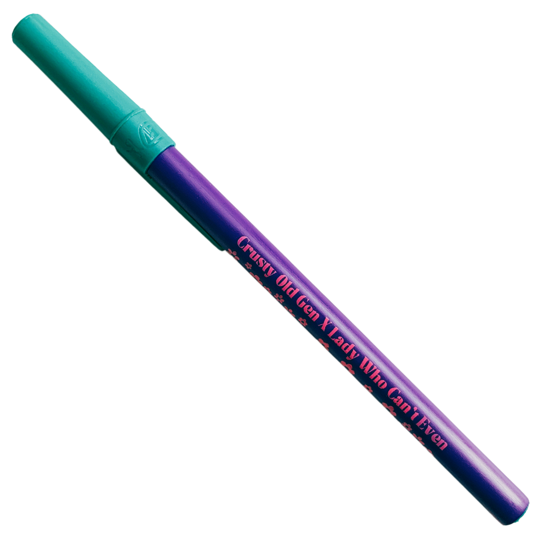 Token Motivational Pen in teal color with the phrase 'You Can Probably Do It' printed on it, showcasing its fine point and ballpoint design.
