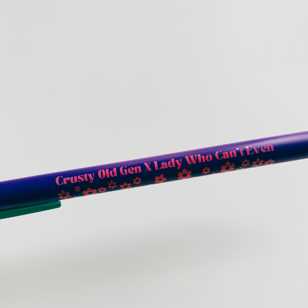 Token Motivational Pen in teal color with the phrase 'You Can Probably Do It' printed on it, showcasing its fine point and ballpoint design.