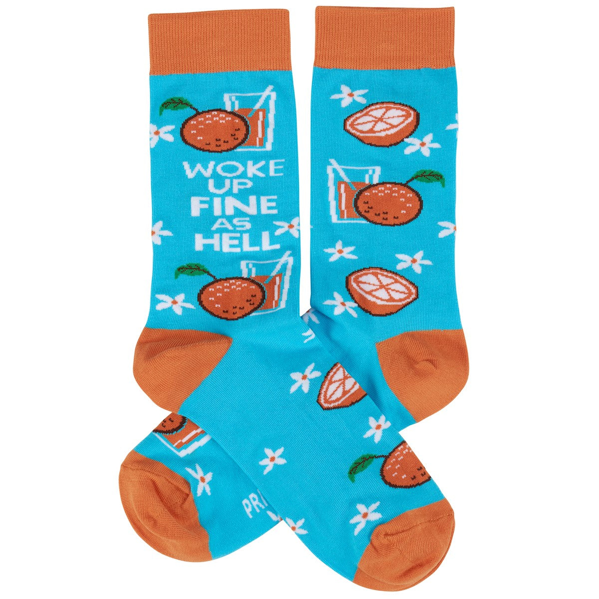 A pair of blue socks featuring a colorful cactus illustration and the phrase 'Better With Age', perfect for gifting.