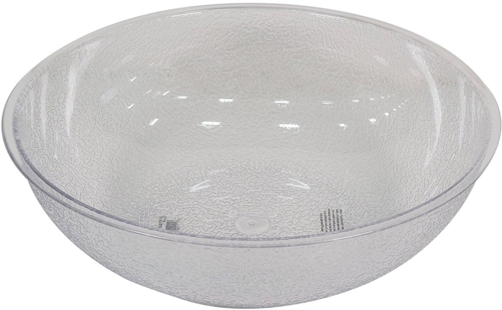 12-inch plastic crystal salad bowl with elegant design, perfect for serving salads and dishes at events.